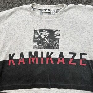 VTG Womens L Cotler Kamikaze Race Team Crop Crewneck Sweatshirt Cycling Bike